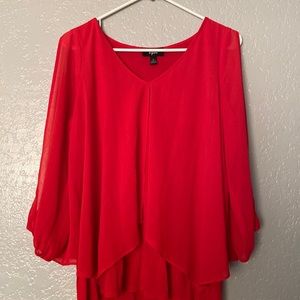 Byline Red Blouse